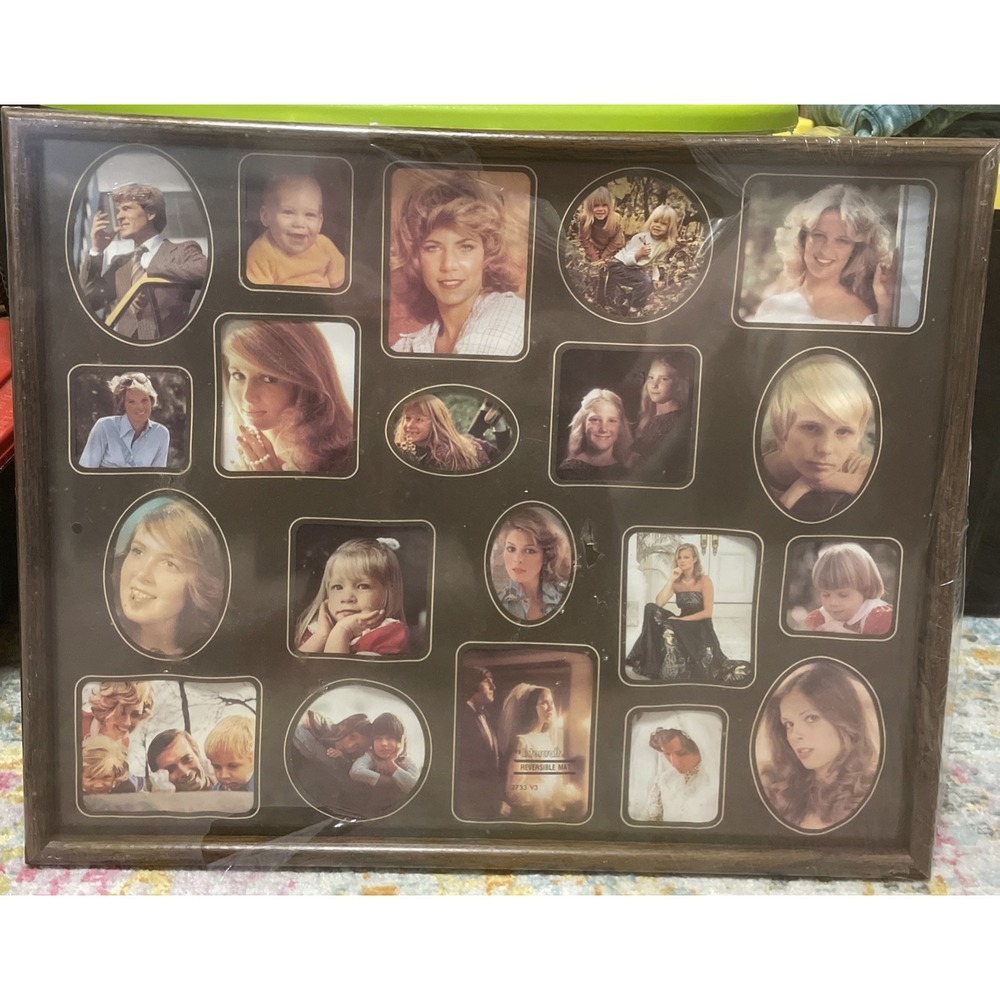 Vintage Intercraft Collage Wood Picture Frame 20.5"X 16.5" NEW Fits 20 Pictures